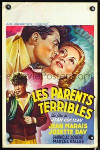 4k133 STORM WITHIN Belgian '48 Les parents terribles, art of Jean Marais, Josette Day!