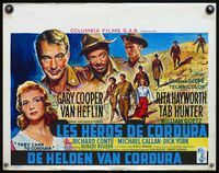 4k138 THEY CAME TO CORDURA Belgian '59 Gary Cooper, Rita Hayworth, Tab Hunter, Van Heflin