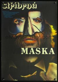 4k215 SILVER MASK Czech 23x32 '86 Gheorghe Vitandis' Masca de argint, Z. Ziegler art!