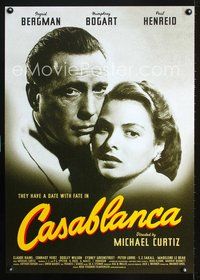 4k231 CASABLANCA German R02 Humphrey Bogart, Ingrid Bergman, Michael Curtiz classic!