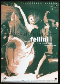 4k236 FEDERICO FELLINI FILM FESTIVAL German '95 sexy image of Anita Ekberg in La Dolce Vita!