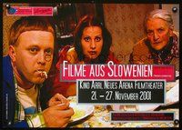 4k223 FILME AUS SLOWENIEN German 18x26 '01 Slovenian film festival in Germany, wacky image!