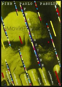 4k550 PIER PAOLO PASOLINI FILM FESTVIAL Polish 27x38 '84 close-up shot of director by Cieslewicz!