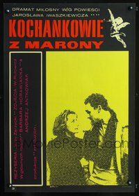 4k427 KOCHANKOWIE Z MARONY Polish 22.5x32.5 '66 Janusz Rapnicki art of Lovers in Marona!