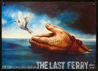 4k536 LAST FERRY Polish 26x36 '89 cool Andrzej Pagowski art of tied hands setting a dove free!
