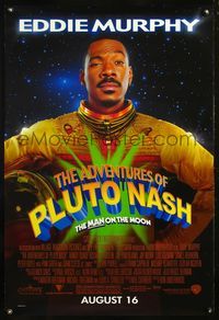 4m078 ADVENTURES OF PLUTO NASH DS advance 1sh '02 Eddie Murphy as wacky astronaut!