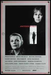 4m142 ANOTHER WOMAN 1sh '88 directed by Woody Allen, w/Gena Rowlands & Mia Farrow!