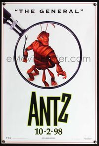 4m145 ANTZ advance General style 1sh '98 Allen, computer animated insects, every ant has his day!