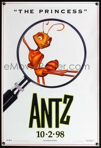 4m148 ANTZ advance Princess style 1sh '98 Allen, computer animated insects, every ant has his day!