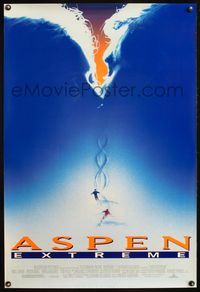4m160 ASPEN EXTREME DS 1sh '93 cool skiing & kissing faces image!