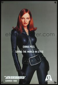 4m173 AVENGERS teaser Emma style 1sh '98 sexy Uma Thurman as Peel, saving the world in style!