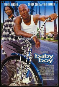 4m180 BABY BOY 1sh '01 John Singleton directed, Tyrese Gibson on bike w/Snoop Dogg!