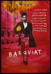 4m193 BASQUIAT DS 1sh '96 Jeffrey Wright as Jean Michel Basquiat, directed by Julian Schnabel!