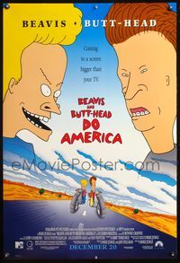 4m220 BEAVIS & BUTT-HEAD DO AMERICA DS advance Dec 20 1sh '96 classic Mike Judge MTV cartoon!