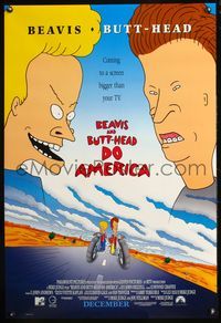 4m221 BEAVIS & BUTT-HEAD DO AMERICA DS advance December 1sh '96 Mike Judge directed classic cartoon!