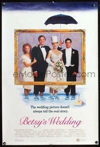 4m232 BETSY'S WEDDING DS int'l 1sh '90 wacky image of bride Molly Ringwald, Alan Alda!