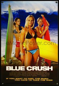 4m253 BLUE CRUSH 1sh '02 Kate Bosworth & Michelle Rodriguez as sexy surfing girls!