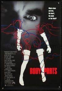 4m256 BODY PARTS DS 1sh '91 where does evil live, the heart, the mind, or the flesh?