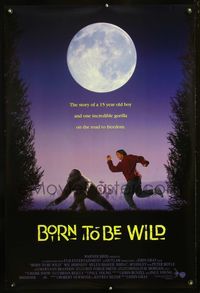 4m262 BORN TO BE WILD DS 1sh '95 Wil Horneff, on the road to freedom with a gorilla!