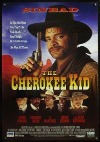 4m012 CHEROKEE KID video 1sh '96 signed by Sinbad, real hard, real tough, & a little crazy!