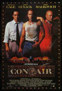4m014 CON AIR DS Int'l 1sh '97 signed by Nicholas Cage, Steve Buscemi, & Jerry Bruckheimer!