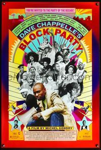 4m404 DAVE CHAPPELLE'S BLOCK PARTY 1sh '05 Michel Gondry directed, Kanye West, Mos Def!