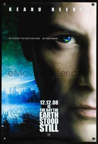 4m405 DAY THE EARTH STOOD STILL DS Int'l style B teaser 1sh '08 Keanu Reeves & Jennifer Connelly!
