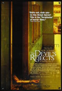 4m425 DEVIL'S REJECTS advance 1sh '05 Rob Zombie, grotesque image of arm in hotel door!