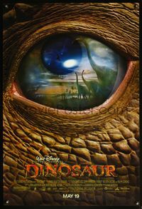 4m429 DINOSAUR advance 1sh '00 Disney, great image of prehistoric world in dinosaur eye!