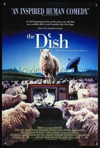 4m430 DISH 1sh '00 Sam Neill, from Australia, wacky image of sheep watching TV!