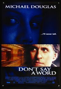 4m434 DON'T SAY A WORD DS 1sh '01 Michael Douglas, Brittany Murphy's eyes!