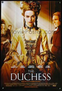 4m444 DUCHESS DS 1sh '08 great image of sexy Keira Knightley & Ralph Fiennes!