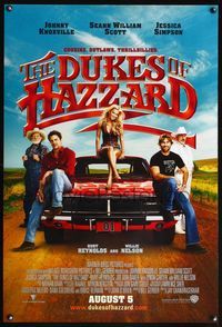 4m445 DUKES OF HAZZARD DS advance 1sh '05 Johnny Knoxville, Jessica Simpson's legs & Willie Nelson!