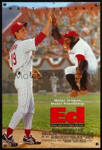 4m447 ED DS 1sh '96 Matt LeBlanc high-fives monkey, baseball!