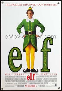 4m451 ELF DS advance 1sh '03 wacky Will Ferrell as Santa's biggest helper!
