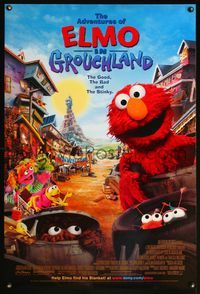 4m454 ELMO IN GROUCHLAND DS 1sh '99 Sesame Street Muppets, the good, the bad & the stinky!