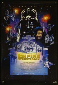 4m458 EMPIRE STRIKES BACK style C 1sh R97 George Lucas sci-fi classic, cool artwork by Drew Struzan!