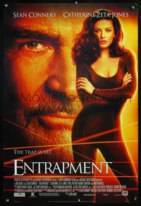 4m471 ENTRAPMENT DS style A 1sh '99 close up Sean Connery & full-length sexy Catherine Zeta-Jones!