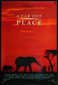 4m502 FAR OFF PLACE DS 1sh '93 Walt Disney, Reese Witherspoon, great elephant silhouette image!