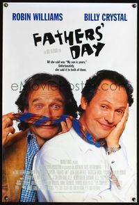 4m505 FATHERS' DAY DS advance 1sh '97 wacky image of hilarious Robin Williams & Billy Crystal!