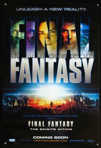 4m513 FINAL FANTASY DS int'l advance 1sh '01 The Spirits Within, unleash a new reality!
