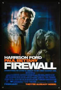 4m519 FIREWALL DS advance 1sh '06 Richard Loncraine directed, Harrison Ford, sexy Virginia Madsen!