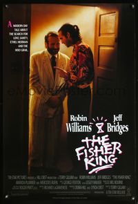 4m521 FISHER KING Int'l 1sh '91 Jeff Bridges & Robin Williams searching for sanity!