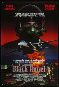 4m522 FLIGHT OF BLACK ANGEL video 1sh '91 Peter Strauss, renegade pilot armed with nuclear missile!
