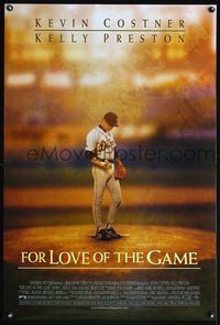 4m530 FOR LOVE OF THE GAME DS 1sh '99 Sam Raimi, great image of baseball pitcher Kevin Costner!