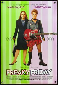 4m537 FREAKY FRIDAY DS advance 1sh '03 Jamie Lee Curtis, Linsday Lohan, Disney re-make!