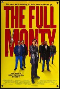 4m540 FULL MONTY DS int'l style B 1sh '97 Cattaneo, Robert Carlyle, Tom Wilkinson, male strippers!