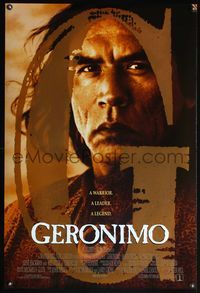 4m543 GERONIMO DS int'l 1sh '93 Walter Hill, great image of Native American Wes Studi!