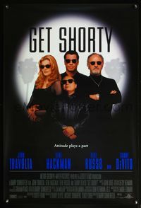 4m547 GET SHORTY int'l 1sh '95 John Travolta, Danny DeVito, Gene Hackman, Rene Russo!