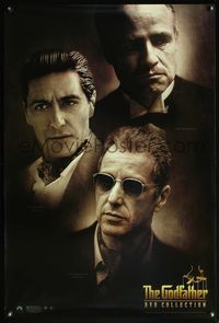 4m565 GODFATHER video c/u style 1sh '01 Marlon Brando & Al Pacino in Francis Ford Coppola classic!